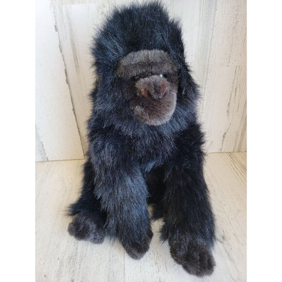 Vintage black ape monkey plush home decor zoo stuffed animal - Picture 1 of 7